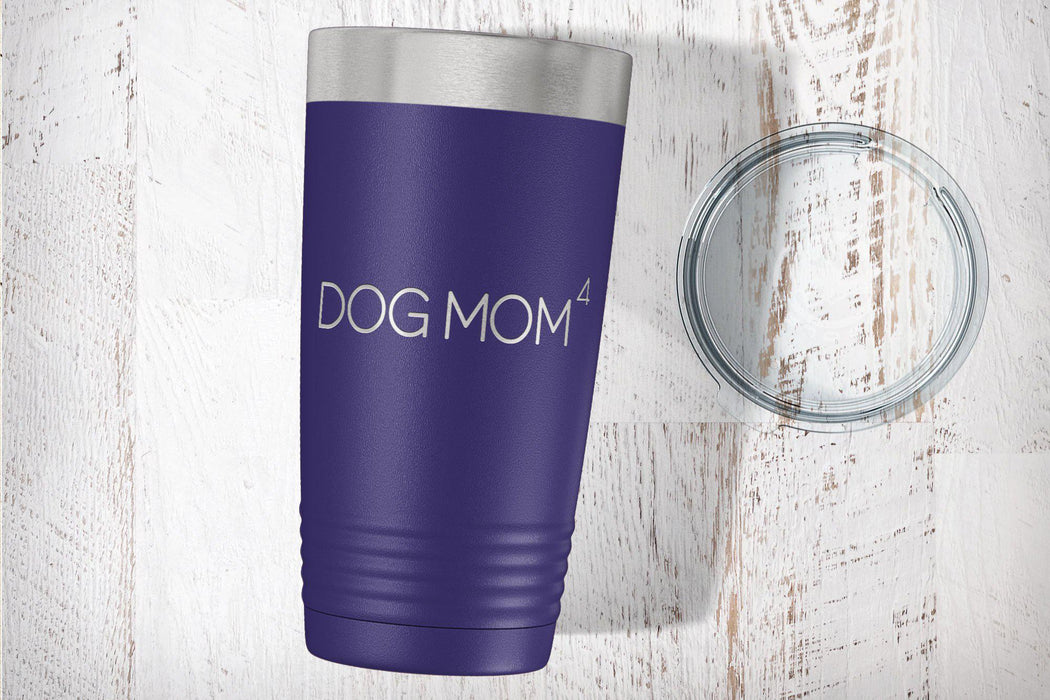 Dog Mom Laser Etched Tumbler-Tumblers + Water Bottles-Maddie & Co.