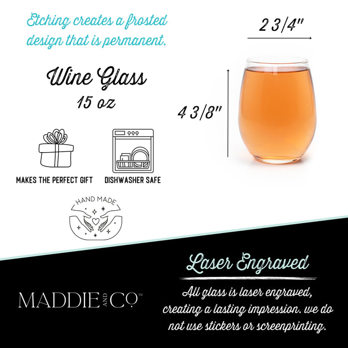 Mother of the Bride Wine Glass-Maddie & Co.