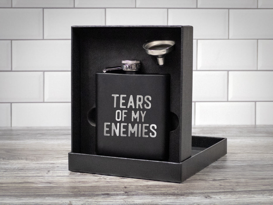 Tears of My Enemies Hip Flask-Maddie & Co.