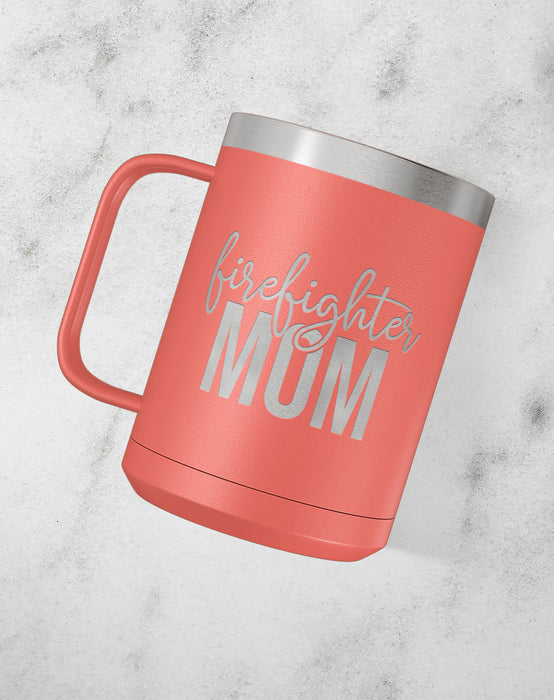 Firefighter Mom Engraved Tumbler-Tumblers + Water Bottles-Maddie & Co.