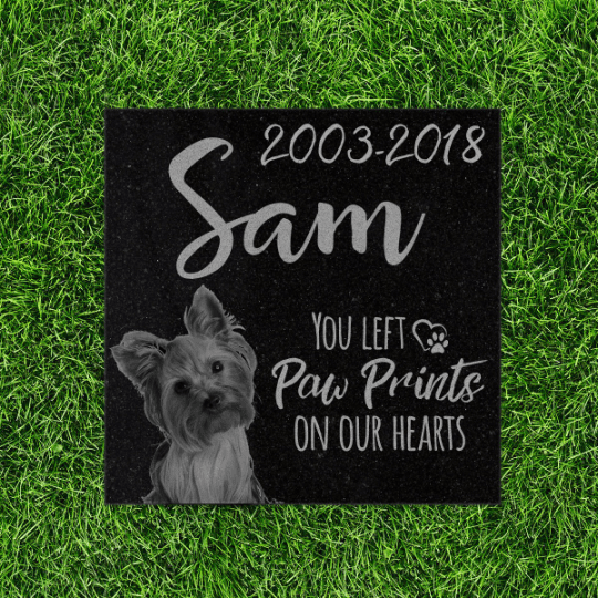 Photo Granite Pet Memorial - PM2-Pet Memorials-Maddie & Co.