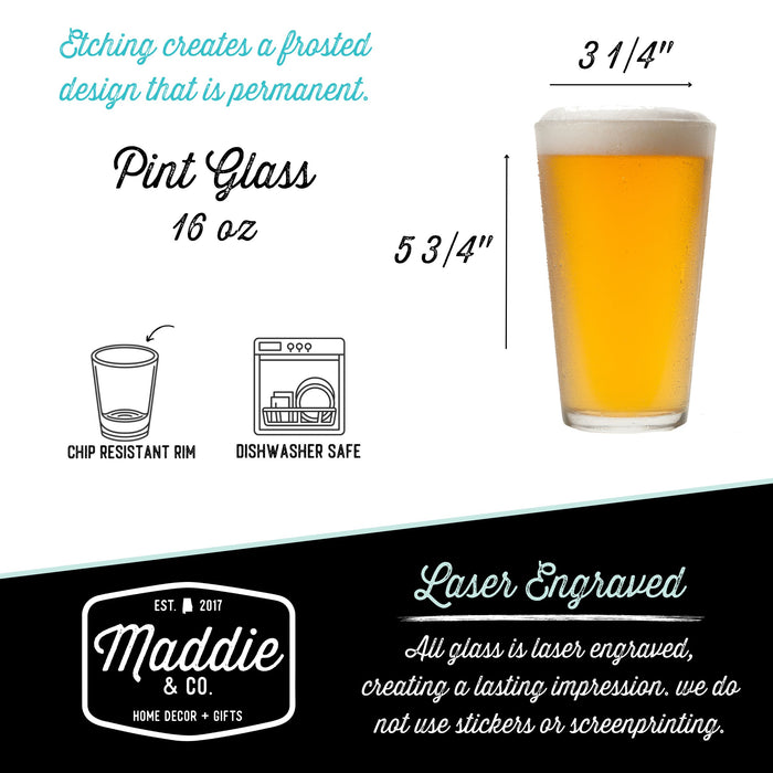 Flip Off Pint Glass-Maddie & Co.
