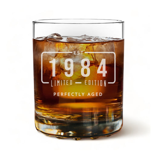 1984 Birthday Whiskey Glass-Maddie & Co.
