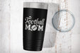 Football Mom Laser Etched Tumbler-Tumblers + Water Bottles-Maddie & Co.