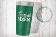 Football Mom Laser Etched Tumbler-Tumblers + Water Bottles-Maddie & Co.