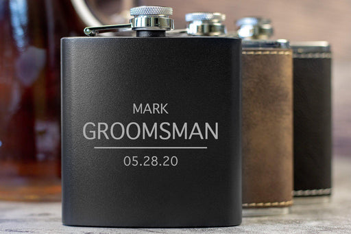 Groomsman Date Flask-Flask-Maddie & Co.