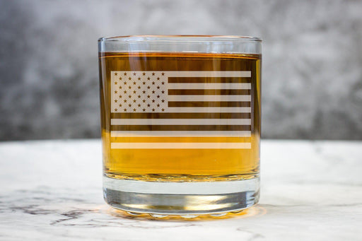 Patriotic American Flag Glass-Whiskey Glasses + Wine-Maddie & Co.