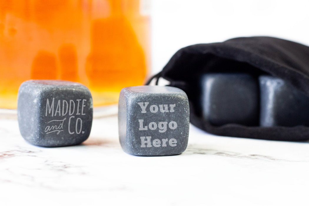 Personalized Whiskey Stones-Whiskey Glasses + Wine-Maddie & Co.