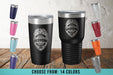 Police Badge Laser Etched Tumbler-Tumblers + Water Bottles-Maddie & Co.