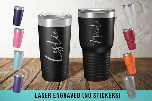 Personalized Custom Laser Etched Tumbler-Tumblers + Water Bottles-Maddie & Co.