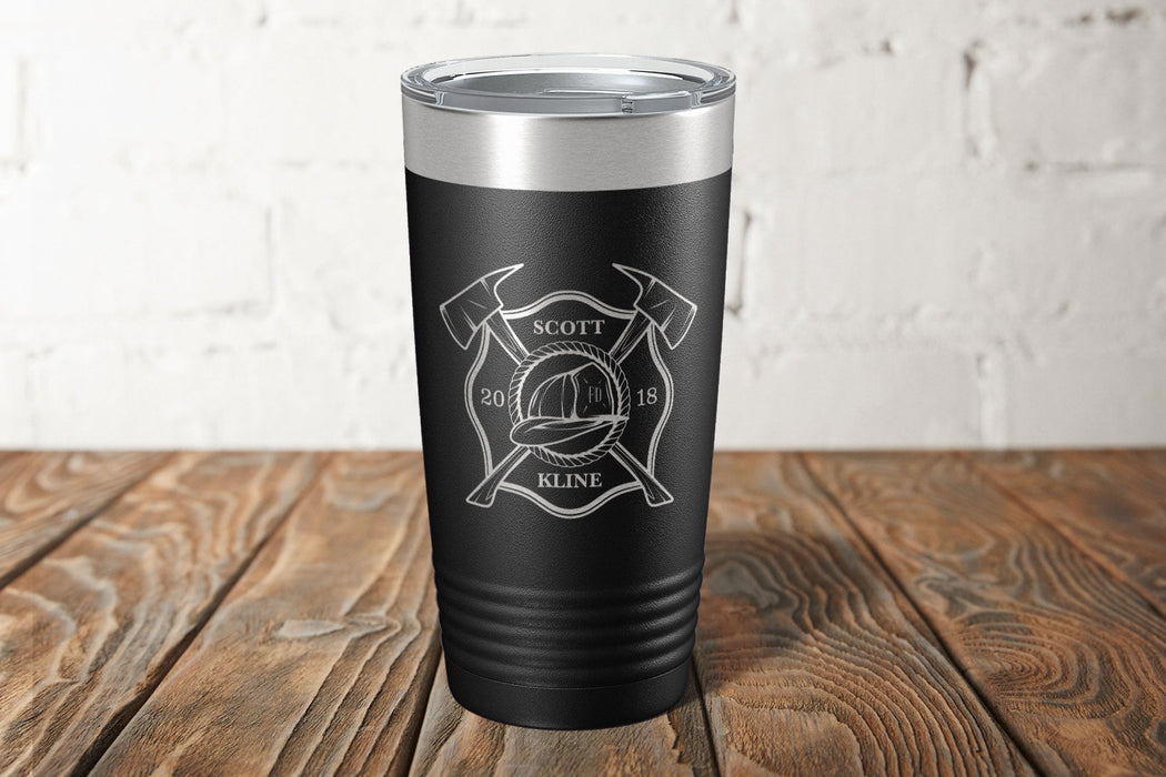 Firefighter Engraved Tumbler-Tumblers + Water Bottles-Maddie & Co.
