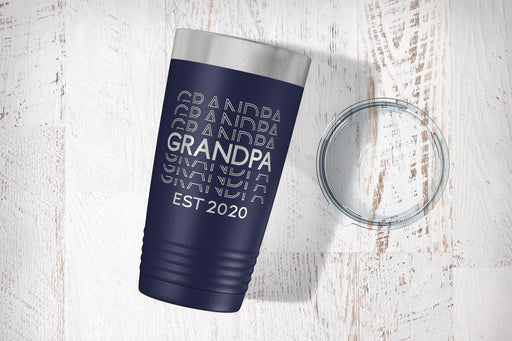 Grandpa Baby Announcement Tumbler-Tumblers + Water Bottles-Maddie & Co.