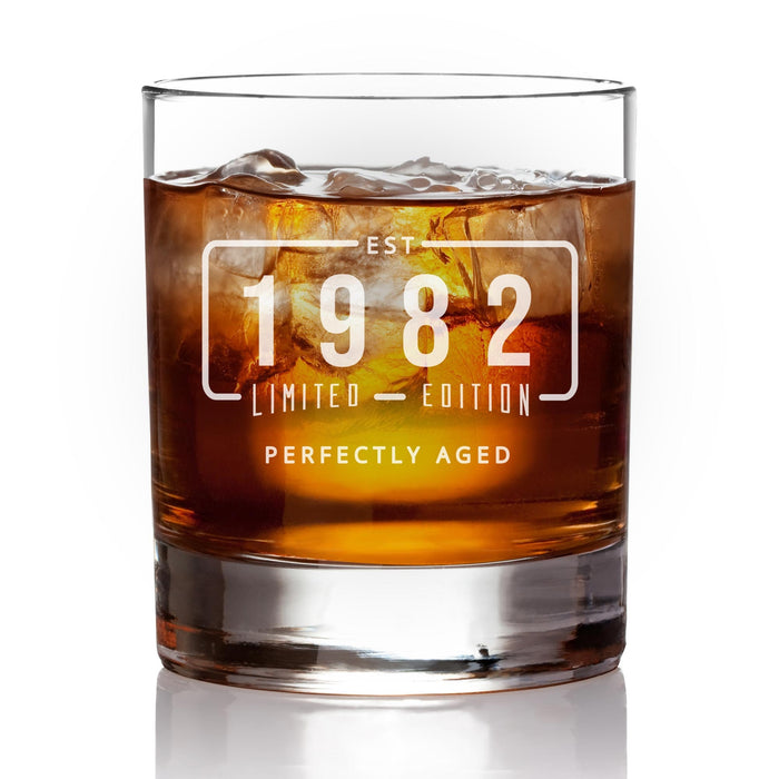 1982 Birthday Whiskey Glass-Maddie & Co.