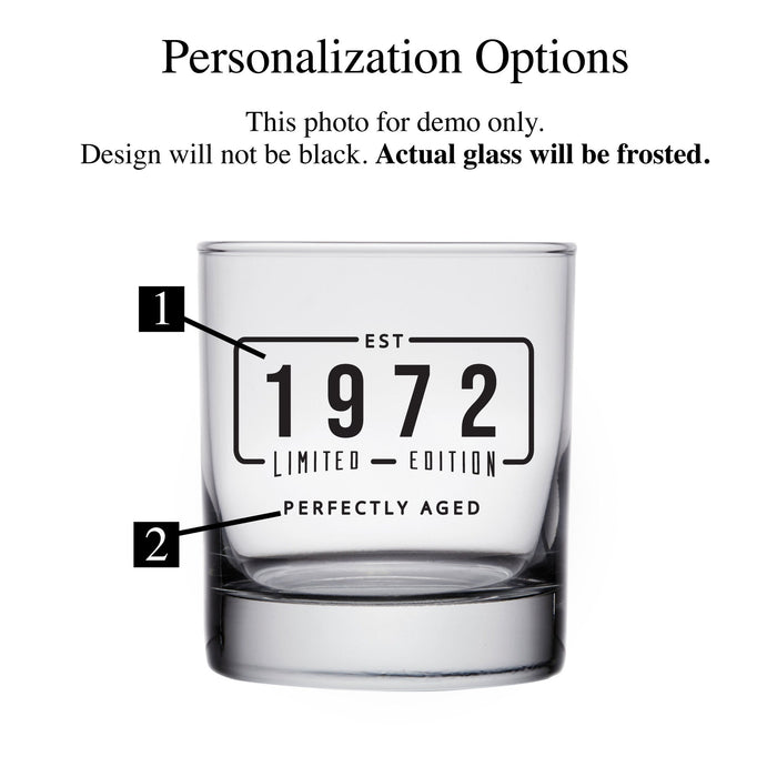 1972 Birthday Whiskey Glass-Maddie & Co.