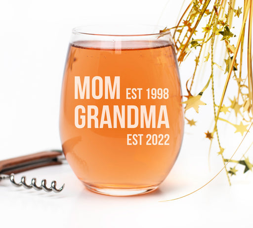 Pregnancy Announcement Grandparents Wine Glass-Maddie & Co.