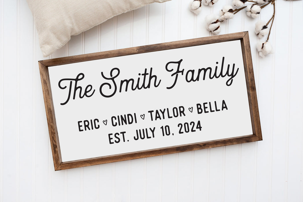 Family Name Signs with Established Date-Maddie & Co.