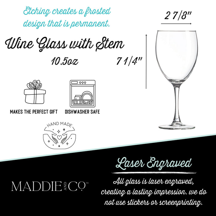 Mother of the Bride Wine Glass-Maddie & Co.