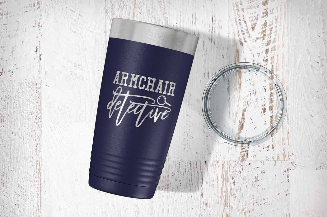 Armchair Detective Engraved Tumbler-Tumblers + Water Bottles-Maddie & Co.