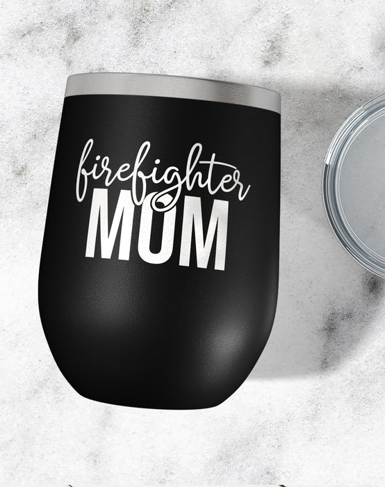 Firefighter Mom Engraved Tumbler-Tumblers + Water Bottles-Maddie & Co.